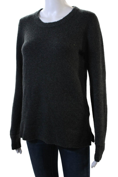 J Crew Women's Long Sleeves Round Neck Pullover Sweater Gray Size XS