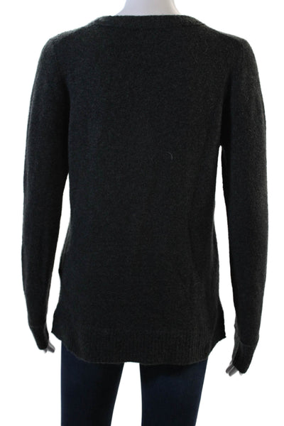 J Crew Women's Long Sleeves Round Neck Pullover Sweater Gray Size XS