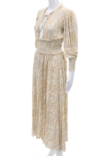 Weworewhat Womens A-Line Midi Dress Beige Size S