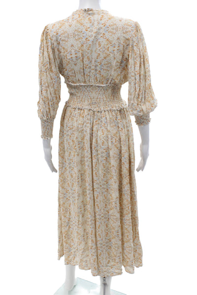 Weworewhat Womens A-Line Midi Dress Beige Size S