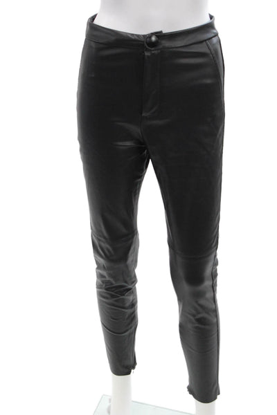 Zara Womens Skinny High-Rise Pants Black Size S