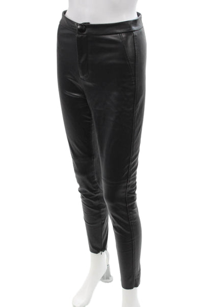 Zara Womens Skinny High-Rise Pants Black Size S