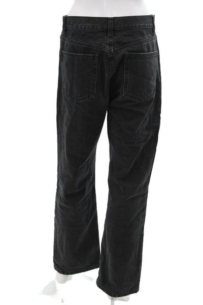 Zara Unisex Black Straight High Rise Jeans Size 6