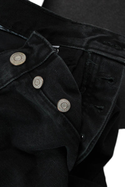Zara Unisex Black Straight High Rise Jeans Size 6