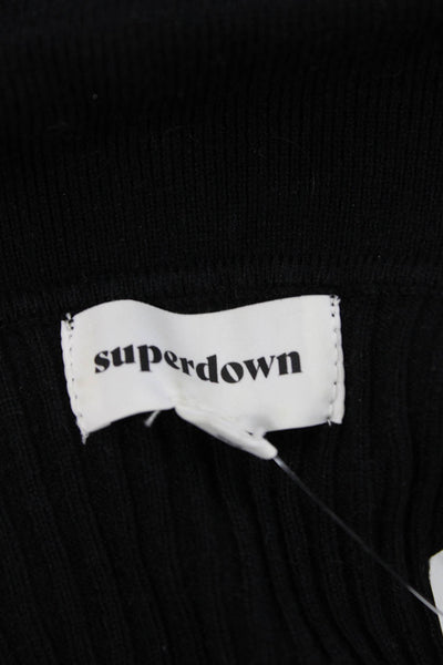 Superdown Womens Full Zip Sweater Black Size S