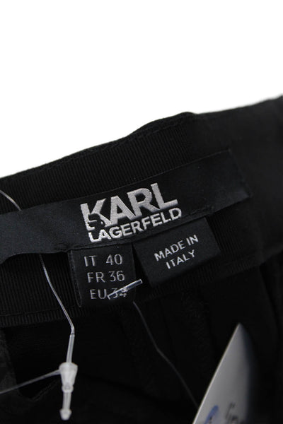 Karl Lagerfeld Womens Bootcut Pants Black Size 40