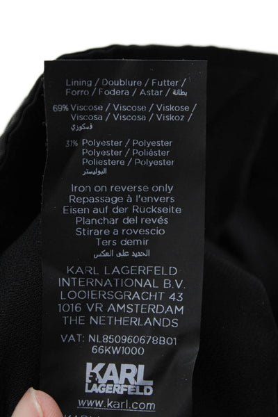 Karl Lagerfeld Womens Bootcut Pants Black Size 40