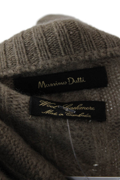 Massimo Dutti Womens Full Zip Sweater Brown Size L