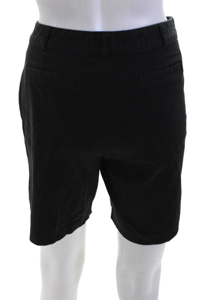 Michael Michael Kors Women's Button Zip Pocket Bermuda Shorts Black Size 8