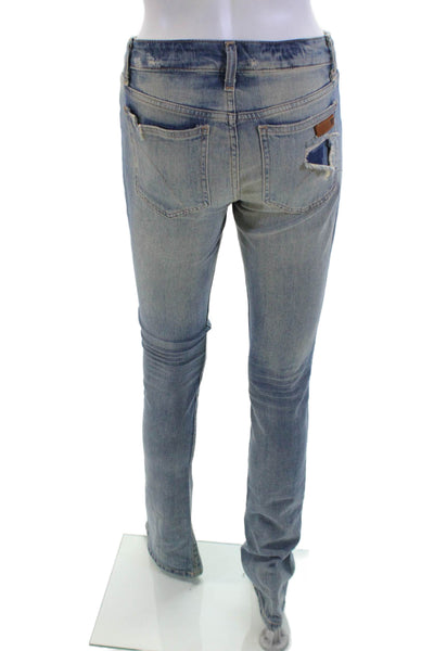 Joes Women Flared Jeans Light Blue High Rise 98% Cotton Size 25