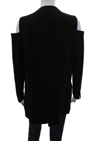 Zara Basic Collection Womens Cold Shoulder Long Sleeve Blazer Black Size M