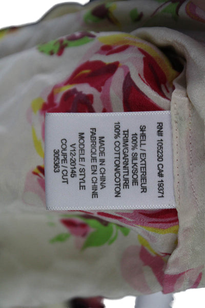 Joie Women's Scoop Neck Sleeveless Floral Silk Tank Top Size XS