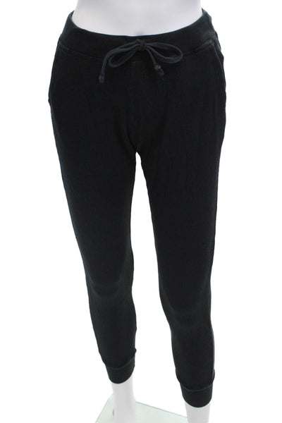 Splendid Women's Drawstring Waist Tapered Leg Jogger Pants Black Size XS