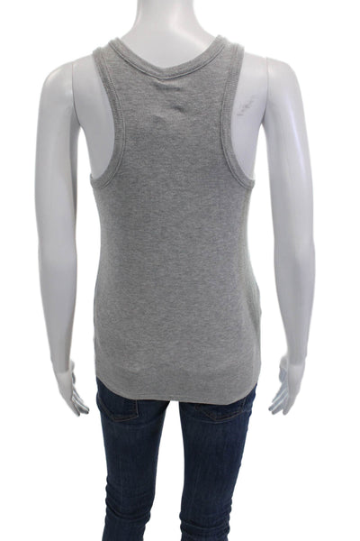 Splits 59 Women's Scoop Neck Sleeveless Ribbed Tank Top Gray Size S