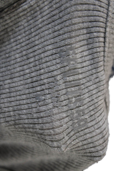 Splits 59 Women's Scoop Neck Sleeveless Ribbed Tank Top Gray Size S