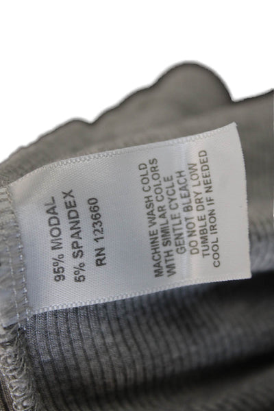 Splits 59 Women's Scoop Neck Sleeveless Ribbed Tank Top Gray Size S