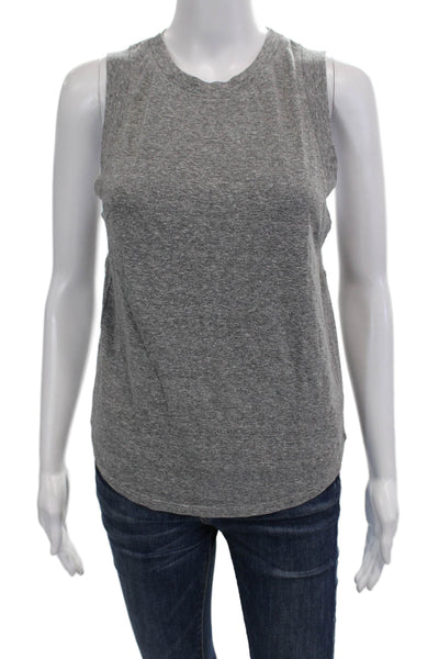 Year Of Ours Women's Round Neck Sleeveless Basic Tank Top Gray Size XS