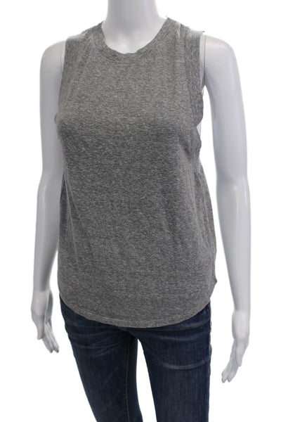Year Of Ours Women's Round Neck Sleeveless Basic Tank Top Gray Size XS