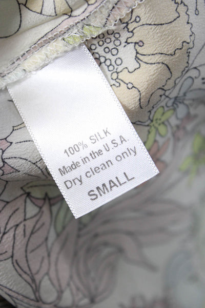 Kate And Kass Womens Silk Floral Halter Sleeveless Mini Dress Cream Size S