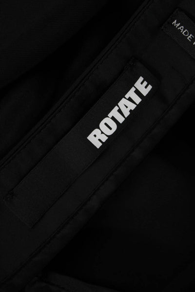 ROTATE Womens Zip Up A Line Maxi Skirt Black Size 6