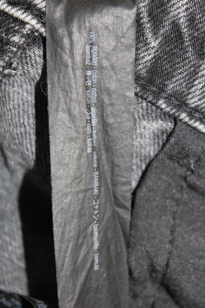Zara Womens Cotton Straight Jeans Black Size 2