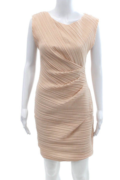 Michaa Womens Crinkled Sleeveless Dress Rose Quartz Pink Size Small