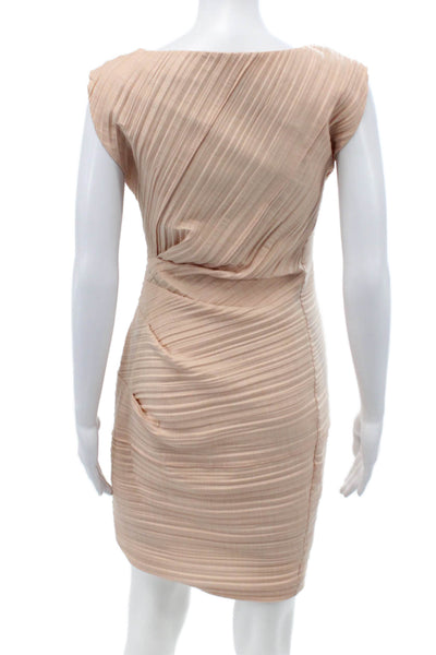 Michaa Womens Crinkled Sleeveless Dress Rose Quartz Pink Size Small
