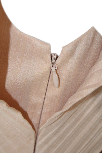 Michaa Womens Crinkled Sleeveless Dress Rose Quartz Pink Size Small