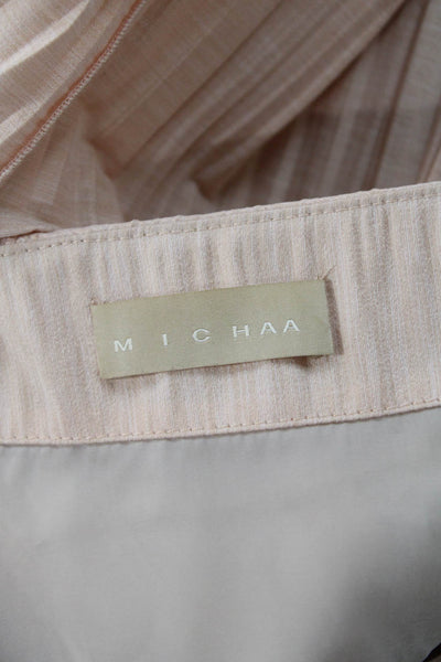 Michaa Womens Crinkled Sleeveless Dress Rose Quartz Pink Size Small