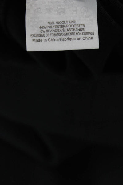 Tory Burch Womens Wool Straight Pants Black Size 4