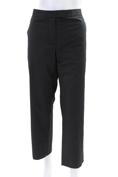 Sonia Rykiel Womens High Waisted Flat Front Straight Trouser Pants Black Size 44