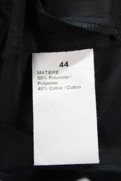 Sonia Rykiel Womens High Waisted Flat Front Straight Trouser Pants Black Size 44