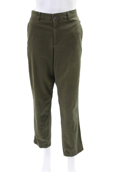 Vince Women's Button Closure Straight Leg Casual Pants Green Size 6