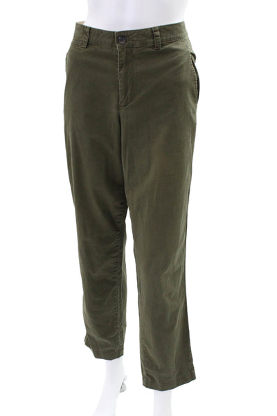 Vince Women's Button Closure Straight Leg Casual Pants Green Size 6