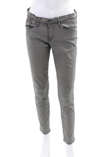 Frame Women's Midrise Five Pocket Skinny Jean Pants Gray Size 28