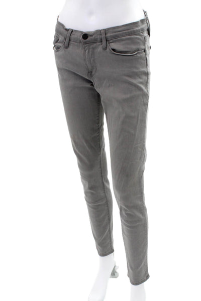 Frame Women's Midrise Five Pocket Skinny Jean Pants Gray Size 28