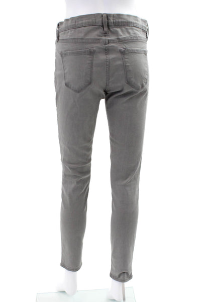 Frame Women's Midrise Five Pocket Skinny Jean Pants Gray Size 28