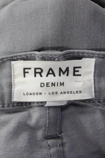 Frame Women's Midrise Five Pocket Skinny Jean Pants Gray Size 28