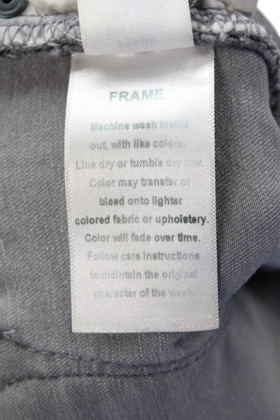 Frame Women's Midrise Five Pocket Skinny Jean Pants Gray Size 28