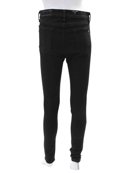 Rag & Bone Women's Midrise Pockets Skinny Denim Pants Black Size 29