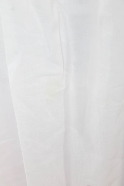 Sunuva Womens Cotton Scoop Neck Sleeveless Ombre A-Line Dress White Pink Size M