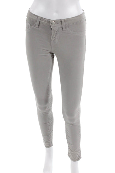 J Brand Womens Cotton Mid Rise Skinny Leg Pants Gray Size 24