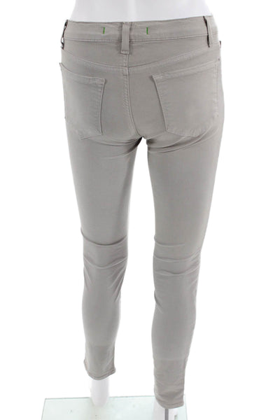J Brand Womens Cotton Mid Rise Skinny Leg Pants Gray Size 24