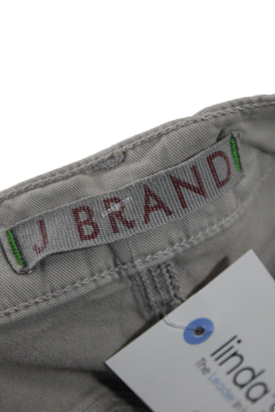 J Brand Womens Cotton Mid Rise Skinny Leg Pants Gray Size 24
