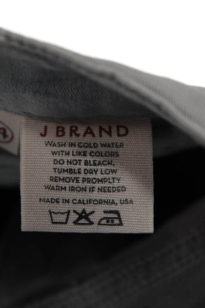 J Brand Womens Cotton Mid Rise Skinny Leg Pants Gray Size 24