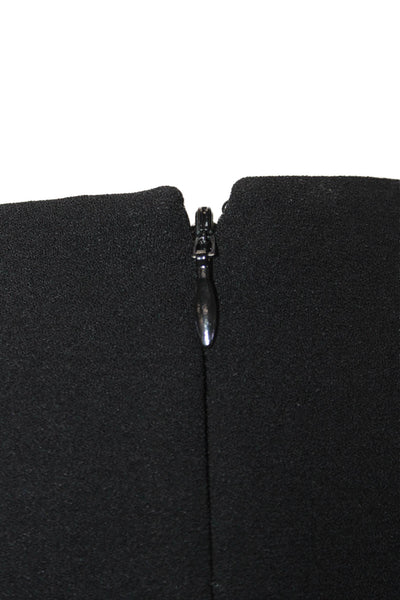 Elie Tahari Womens Scoop Neck Zip Back Sleeveless Shift Dress Black Size 0