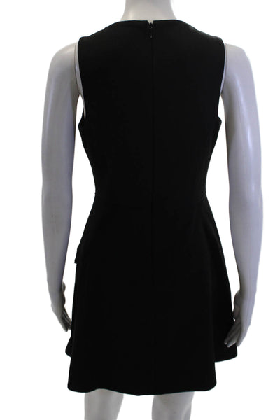 Elizabeth & James Womens Scoop Neck Sleeveless Fit & Flare Dress Black Size 4