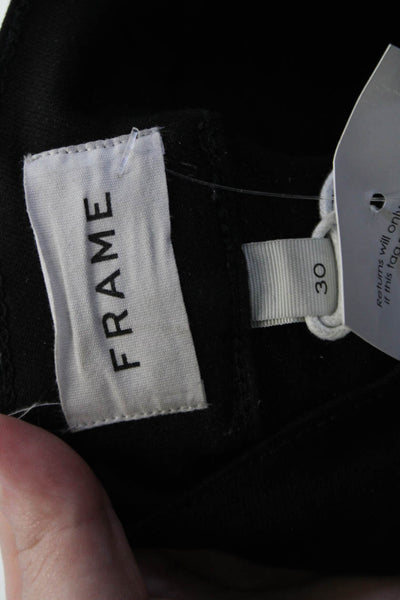 Frame Womens Buttoned Hem Zipped Tapered Casual Pants Black Size EUR 31