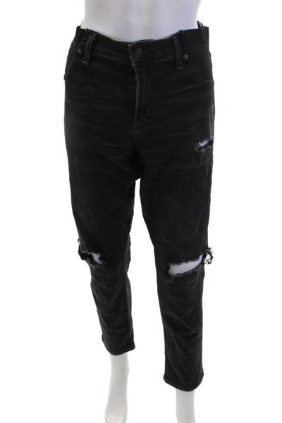 Citizens of Humanity Womens  Avedon Distress Skinny Jeans Black Size EUR 31