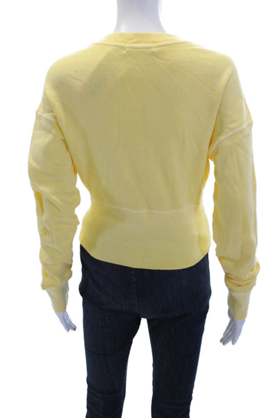 Philanthropy Womens Crew Neck Sweatshirt Yellow Size S